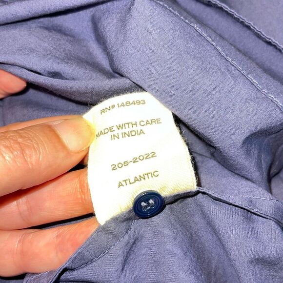 Doen Nerona Shirt Dress Atlantic Blue Edwardian Victorian Romantic Large NWT - Picture 11 of 13